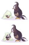  beak bird cloak comic feathers gen_4_pokemon ibui_matsumoto no_humans pokemon pokemon_(creature) staravia starly 