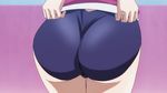  10s 1girl animated animated_gif aoba_kazane ass curvy from_behind huge_ass jiggle keijo!!!!!!!! shiny swimsuit wedgie wide_hips 