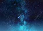  blue_sky highres lilithbloody no_humans scenery shooting_star sky space star_(sky) starry_sky 