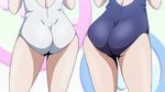  10s 2girls animated animated_gif ass ass-to-ass ass_press ass_shake from_behind jiggle kaminashi_nozomi keijo!!!!!!!! miyata_sayaka multiple_girls swimsuit 