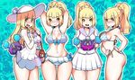  :d ^_^ arms_behind_head arms_up bag bikini blonde_hair blush braid breasts cleavage cleavage_cutout closed_eyes cosmog dress dress_lift gen_7_pokemon green_eyes happy hat hips kenron_toqueen lillie_(pokemon) long_hair looking_at_viewer medium_breasts navel open_mouth panties pokemon pokemon_(creature) pokemon_(game) pokemon_sm ponytail school_uniform serafuku short_sleeves sideboob skirt skirt_lift sleeveless sleeveless_dress smile solo_focus striped striped_bikini striped_panties sun_hat sweatdrop swimsuit thick_thighs thighs underwear untied untied_bikini wide_hips 