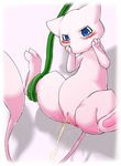  bdsm blue_eyes blush female feral mew nintendo peeing pok&#233;mon pokemon pussy spread_legs spreading tears urine video_games vine 