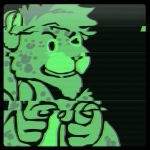  2015 anthro biped digital_media_(artwork) fallout feline fur hair happy leopard looking_at_viewer mammal mars_(thequeenofmars) monochrome one_eye_closed open_mouth pointing smile snow_leopard solo spots spotted_fur standing tape_(artist) teeth video_games wink 