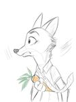  2017 anthro canine carrot charliebarkinq clothing disney food fox fur male mammal necktie nick_wilde vegetable zootopia 