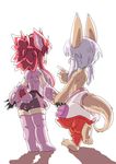  2girls animal_ears artist_request character_request furry made_in_abyss mitty_(made_in_abyss) multiple_girls nanachi_(made_in_abyss) pink_hair short_hair what_if white_hair 