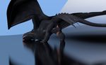  2017 3d_(artwork) absurd_res animal_genitalia black_scales blender3d blender_(software) claws digital_media_(artwork) dragon dreamworks erection feral genital_slit hi_res how_to_train_your_dragon lvl-n male masturbation membranous_wings night_fury penis scales scalie simple_background slit smile solo wings 