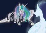  2017 black_background blue_fur blue_hair duo equine feathered_wings feathers female feral foxenawolf friendship_is_magic fur hair horn male mammal multicolored_hair my_little_pony nude pegasus princess_celestia_(mlp) rainbow_hair simple_background soarin_(mlp) unicorn_horn white_fur white_wings winged_unicorn wings wonderbolts_(mlp) 