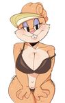  2017 4_fingers anthro bedroom_eyes big_breasts blonde_hair breasts buckteeth cleavage clothed clothing female fur hair half-closed_eyes hua lagomorph leaning leaning_forward lingerie looking_at_viewer looney_tunes mammal mature_female navel orange_fur outie_navel patricia_bunny rabbit seductive simple_background slightly_chubby smile solo standing teeth toony warner_brothers white_background 
