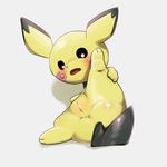  2017 anus black_sclera blush female hi_res mammal nintendo open_mouth pichu plump_labia pok&eacute;mon pok&eacute;mon_(species) pussy rinrin_(pixiv) simple_background solo spread_legs spreading sweat toony video_games white_background yellow_skin 