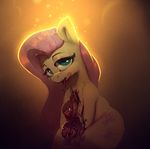  2017 blood cutie_mark equine female fluttershy_(mlp) friendship_is_magic gore hair horse long_hair looking_at_viewer lunarmarshmallow mammal my_little_pony pony solo 