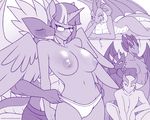  2017 anthro anthrofied areola breasts camel_toe clothing dragon equine female friendship_is_magic horn male mammal marik_azemus34 monochrome my_little_pony nipples panties princess_ember_(mlp) spike_(mlp) twilight_sparkle_(mlp) underwear winged_unicorn wings 