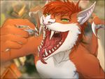  aerys anthro barbed_tongue bat canine fangs fruit_bat fur gaping_mouth green_eyes hair imminent_vore looking_up macro male male/male mammal micro micro_on_macro mouth_shot open_mouth orange_fur orange_hair saliva saliva_string sharp_teeth size_difference teeth themirth throat tongue tongue_out vore white_fur wolf 