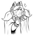  2016 ? anthro armor asgore_dreemurr beard boss_monster cape caprine claws clothing confusion crown digital_drawing_(artwork) digital_media_(artwork) facial_hair fur goat hair horn long_ears male mammal reaction_image reincarnatedparano royalty simple_background solo text undertale video_games white_background 