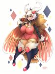  2017 animal_humanoid anthro arthropod big_breasts breasts clothing female humanoid insect insect_humanoid insect_wings lydia_vangelis moth secretly_saucy solo thick_thighs wide_hips wings 