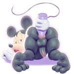  2017 anal anal_penetration anthro anus dildo disney erection fur gerkk hi_res male mammal mickey_mouse mouse nude open_mouth penetration penis rodent sex sex_toy solo toony 