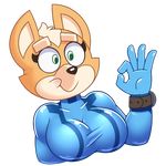  2017 5_fingers acstlu alpha_channel anthro black_nose blue_clothing breasts brown_fur bust_portrait canine clothed clothing crossgender digital_media_(artwork) eyebrows female fox fox_mccloud front_view fur gesture head_tuft humanoid_hands looking_at_viewer mammal metroid multicolored_fur nintendo ok_sign portrait reaction_image simple_background smile solo star_fox tan_eyebrows tan_fur thick_eyebrows tight_clothing transparent_background two_tone_fur video_games watch zero_suit zero_suit_fox 