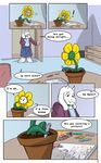  boss_monster caprine comic crayons dialogue english_text flora_fauna flowey_the_flower fur goat horn inside long_ears mammal petals plant smieska text toriel undertale video_games white_fur 