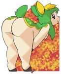  2017 ambiguous_gender anthro anthrofied big_butt butt cervine deer deerling hooves looking_back mammal nintendo nude pinup pok&eacute;mon pok&eacute;mon_(species) pose potoobrigham presenting presenting_hindquarters rear_view solo toony video_games voluptuous 