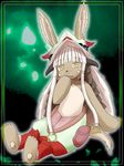  artist_request furry long_hair made_in_abyss nanachi_(made_in_abyss) rabbit sitting white_hair yellow_eyes 
