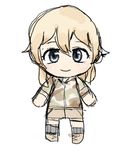  blonde_hair blue_eyes boots camouflage chibi full_body lowres operator-chan original shirt shorts source_request 