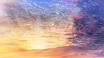  blue_sky cloud cloudy_sky commentary_request day highres multicolored multicolored_sky no_humans orange_sky original outdoors scenery sketch sky sunlight sunset 