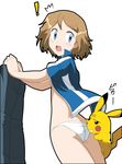  breasts butt_crack gen_1_pokemon highres kakkii panties pikachu pokemon pokemon_(anime) pokemon_(creature) pokemon_(game) pokemon_xy pokemon_xy_(anime) serena_(pokemon) short_hair underwear 