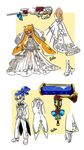  1girl absurdres alternate_weapon artist_name backless_dress backless_outfit bangs belt blue_bow blue_eyes blue_hair blue_neckwear blunt_bangs bouquet bow bowtie bracelet bridal_veil closed_mouth coattails dark_skin detached_sleeves domino_mask donut_(zoza) dress dress_shirt dynamo_roller_(splatoon) e-liter_3k_(splatoon) flower from_behind gloves hair_slicked_back hands_in_pockets high_heels highres inkling jacket jewelry long_dress long_hair long_sleeves looking_at_viewer mask md5_mismatch multiple_views orange_eyes orange_hair outside_border pants pointy_ears pudding_(zoza) scope scrunchie see-through shirt shoes signature smile splatoon_(series) stitched strapless strapless_dress third-party_edit topknot tuxedo veil very_long_hair vest weapon wedding wedding_dress white_belt white_dress white_footwear white_gloves white_jacket white_pants white_shirt white_vest zoza 