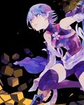  aqua_(kingdom_hearts) bare_shoulders bike_shorts black_legwear blue_eyes blue_hair breasts detached_sleeves keyblade kingdom_hearts kingdom_hearts_birth_by_sleep ramochi_(auti) short_hair small_breasts solo thighhighs 