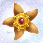  eric_proctor facing_viewer full_body gem gen_1_pokemon no_humans pokemon pokemon_(creature) shiny signature solo staryu 