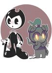  bendy bendy_and_the_ink_machine cane crossover looking_at_each_other marshadow mythical_pokemon no_humans pokemon pokemon_sm 