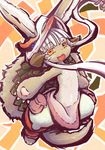  artist_request brown_eyes furry hat long_hair made_in_abyss nanachi_(made_in_abyss) open_mouth rabbit smile white_hair 