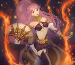  braid breasts cleavage fire fire_emblem fire_emblem:_kakusei fire_emblem_heroes lijupy long_hair looking_at_viewer olivia_(fire_emblem) pink_hair purple_eyes smile solo 