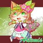  artist_request brown_hair cat cat_busters furry green_eyes long_hair open_mouth smile 