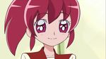  10s 1girl aino_megumi eyebrows_visible_through_hair fake_screenshot happinesscharge_precure! network_bug pink_eyes pink_hair ponytail portrait precure school_uniform short_hair smile solo style_parody tv_asahi umakoshi_yoshihiko_(style) 