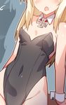  :o arm_support bare_shoulders black_leotard blonde_hair blush breasts covered_navel detached_collar head_out_of_frame helma_lennartz impossible_clothes impossible_leotard iron_cross jewelry leotard long_hair navel necklace open_mouth small_breasts solo strike_witches sweat tilt-shift world_witches_series wrist_cuffs 