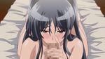  00s 1girl animated animated_gif bed black_hair blush censored fellatio kiriya_hakushakuke_no_roku_shimai looking_at_viewer 