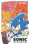  3boys amy_rose copyright_name cover cover_page echidna_(animal) fox furry gloves grin hammer hedgehog idw_publishing knuckles_the_echidna logo looking_at_viewer multiple_boys official_art shoes signature smile sneakers sonic sonic_the_hedgehog spiked_gloves tails_(sonic) tyson_hesse watermark white_gloves 