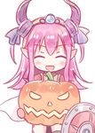  animated blue_eyes blush fate/grand_order fate_(series) lancer_(fate/extra_ccc) monster_girl pink_hair pointy_ears pumpkin shield sword tagme tail 