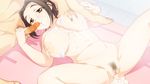  1girl aftersex areolae bangs bath bathroom black_hair blush breast_grab breasts censored cum cum_in_pussy cumdrip ebihara_naho feet green_eyes highres idolmaster idolmaster_cinderella_girls indoors large_breasts legs lying male_pubic_hair mosaic_censoring mound_of_venus navel nipples nude parted_lips penis pole_(ppp1409) pubic_hair pussy short_hair sitting soap_bubbles solo_focus spread_legs sweat thighs toes 
