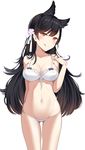  :q animal_ears arm_behind_back ass_visible_through_thighs atago_(azur_lane) azur_lane bangs bare_arms bare_shoulders bikini black_hair blush breasts cleavage closed_mouth collarbone covered_nipples cowboy_shot extra_ears eyebrows_visible_through_hair flower hair_flower hair_ornament highres linhe_de_chuangzi long_hair looking_at_viewer medium_breasts mole mole_under_eye navel orange_eyes simple_background smile solo standing stomach swept_bangs swimsuit thighs tongue tongue_out very_long_hair white_background white_bikini 