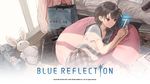  blue_reflection kishida_mel official_art school_uniform shirai_hinako tagme 