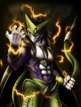  black_hair cell dragon dragon_ball purple_eyes super_saiyan_4 