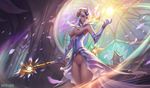  1girl alternate_costume areolae brazier breasts crown crystal dress edit elementalist_lux gloves league_of_legends light_elementalist_lux luxanna_crownguard md5_mismatch medium_breasts nipples official_art petals pussy resized stained_glass throne tiara uncensored wand white_dress 