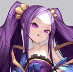  :q armpit_peek bare_shoulders bow chinese_clothes close-up closed_mouth fate/grand_order fate_(series) grey_background hair_ornament hair_scrunchie hanfu highres long_hair long_sleeves looking_at_viewer off_shoulder purple_eyes purple_hair sash scrunchie shawl simple_background smile solo soya_(torga) tongue tongue_out twintails wide_sleeves wu_zetian_(fate/grand_order) yellow_scrunchie 