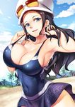  autographed cleavage megane nico_robin one_piece swimsuits x-boy 