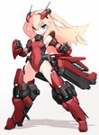  :&lt; aqua_eyes armor armpits blonde_hair blue_eyes boots cameltoe closed_mouth covered_navel densou_tenshi_valforce frown full_body gloves highres karukan_(monjya) leotard long_hair looking_at_viewer md5_mismatch mecha_musume misawa_elena red_footwear red_leotard shadow solo standing thigh_boots thighhighs two_side_up white_background 