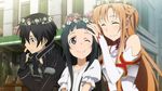  asuna_(sword_art_online) game_cg kirito sword_art_online tagme yui_(sword_art_online) 