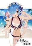  bikini cleavage emilia_(re_zero) matsui_hiroaki ram_(re_zero) re_zero_kara_hajimeru_isekai_seikatsu rem_(re_zero) screening swimsuits 