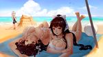  atago_(azurlane) bikini bilan_hangxian cleavage erect_nipples lnf maya_(azurlane) see_through swimsuits takao_(azurlane) 