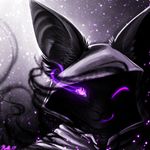  2017 abstract_background ambiguous_gender carinae clothed clothing demonbatcat hood magic onene purple_eyes ratte solo 